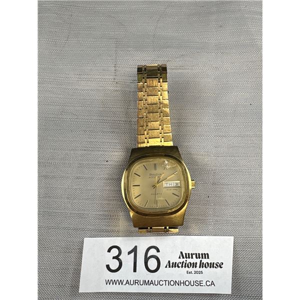Bulova Accutron Men's Wristwatch As Is C.1970's