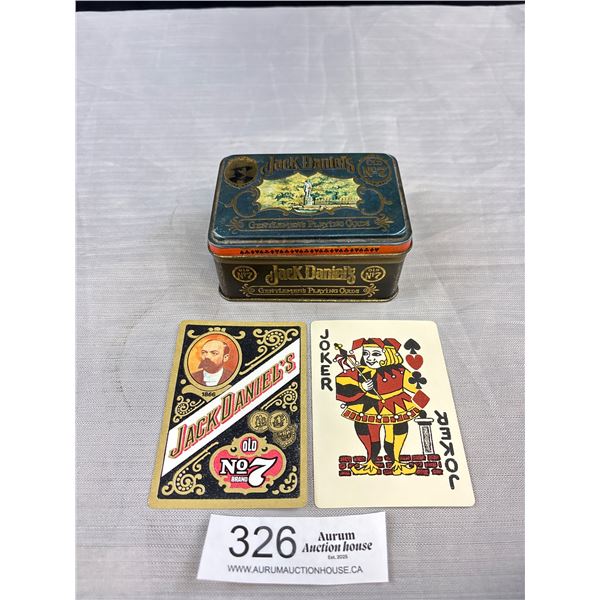 Vintage Jack Daniels Playing Cards in Tin, Very Nice Graphics, 2 Sets Cards