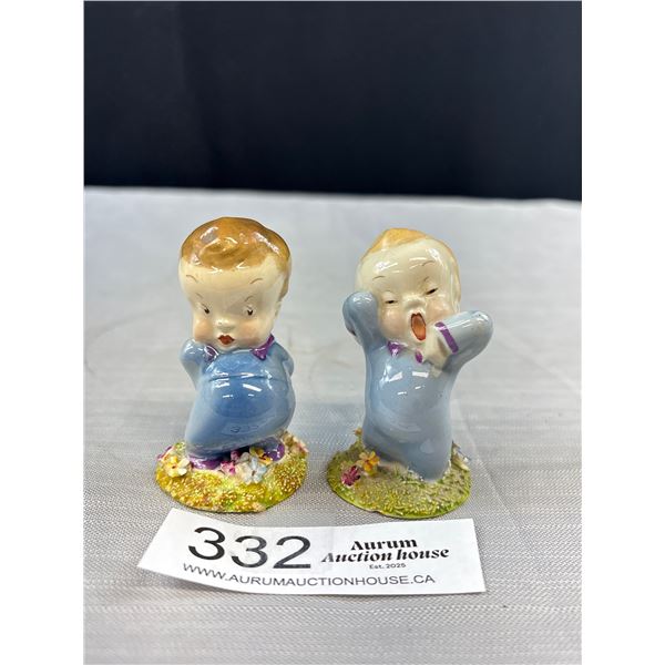 2 Vintage Wade England Porcelain Figurines, Approx 3" Tall