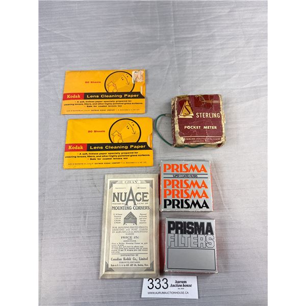 6 Pc's Vintage Kodak Camera + Other Piece's Including Pocket Meter