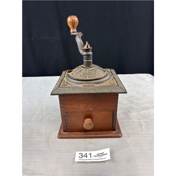 Very Nice Early 1900's Coffee Grinder, Approx 10" Tall