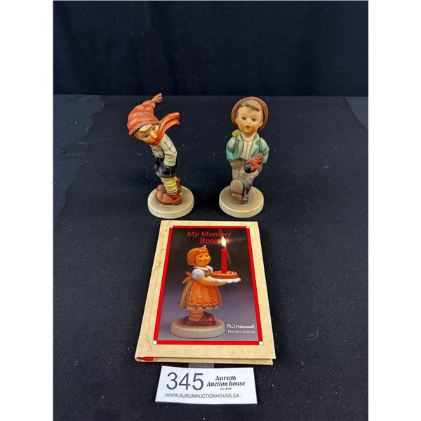 3 Pc Hummels Collection, 2 Figurines + Book