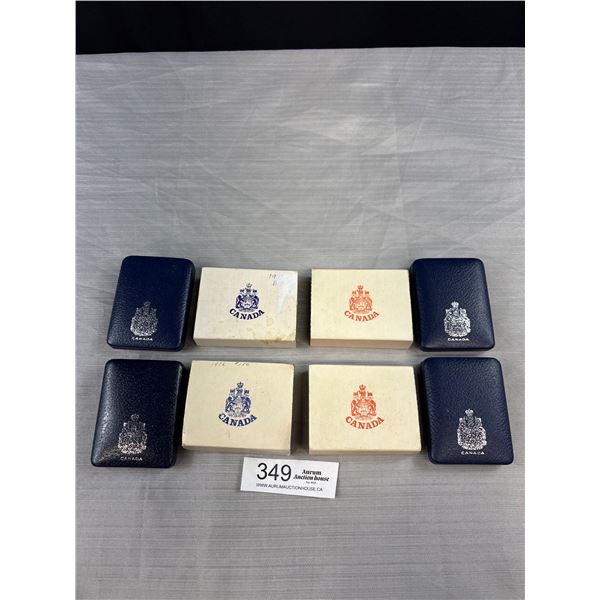 4 Royal Canadian Mint Uncirculated 1871-1971  BC 1 Dollar Coins & 1 1976 RCM Uncirculated Dollar Coi