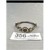 Image 1 : Vintage Hinged Silver Tone Bangle