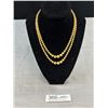 Image 1 : Vintage Graduated Double Strands Pearls Necklace Original Clasp