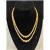 Image 2 : Vintage Graduated Double Strands Pearls Necklace Original Clasp