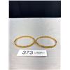 Image 1 : 2 Lovely 18k Gold Plated Hand Crafted Bangles