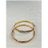 Image 3 : 2 Lovely 18k Gold Plated Hand Crafted Bangles