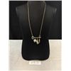 Image 1 : Vintage Silver Tone Key Pendant w/ Charms + Chain Necklace