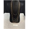 Image 1 : Lovely Gold Plated 5 Strands Chain Necklace
