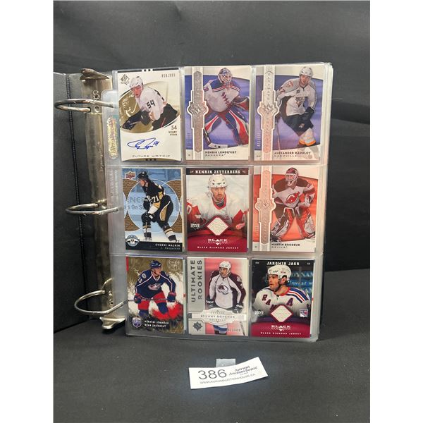 Binder Full of NHL Rookie, Jersey and Signed Trading Cards