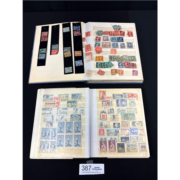 2 Old World Stamp Albums Full of Stamps