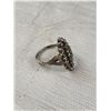 Image 3 : Antique Victorian Sterling Silver Marcasite Ring C.1900's