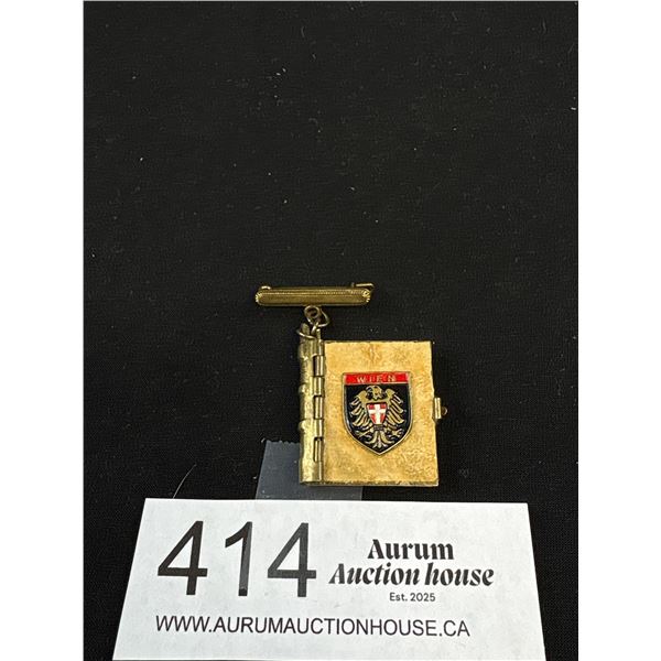 Antique Souviners Brooch Black + White Photos