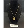 Image 1 : Genuine Vintage Rutilated Quartz Gold Necklace