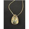 Image 2 : Genuine Vintage Rutilated Quartz Gold Necklace