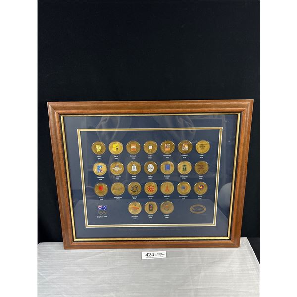 Framed Collection Olympic Medallions 1896-2000 Numbered Limited Edition