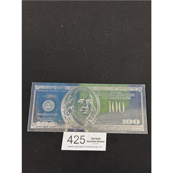 22K Gold Plated 100 Dollar U.S. Excellent