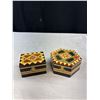 Image 2 : Jewelry Box Collection 2x Wood Inlay, 2x Cermanic