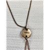 Image 2 : Italian (Raw) Sterling Necklace with Circular Drop