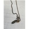Image 3 : Italian (Raw) Sterling Necklace with Circular Drop