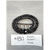 Image 1 : Rare 19th Century Black Glass + Riveted Steel Buckle 1860-1880