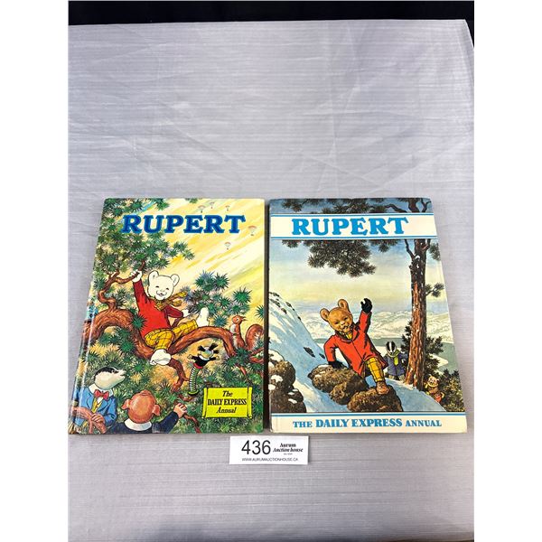 2 Vintage Rupert The Bear Annuals Both in Good Condition