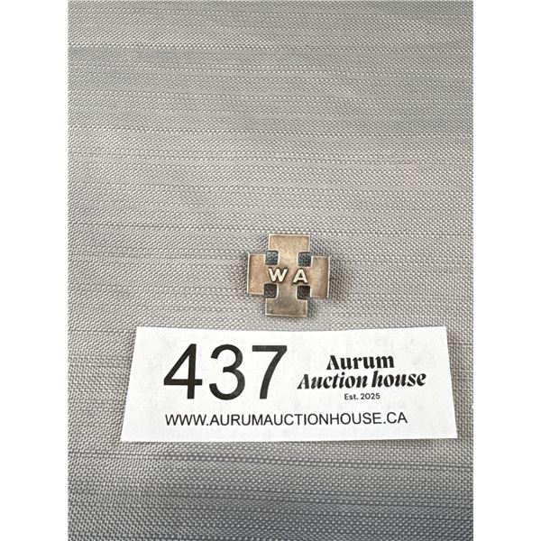 Sterling WWII Women's Auxillery Pin