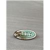 Image 2 : Nice Sterling+ Enamel 1920's "Baby" Brooch (Note Chip)