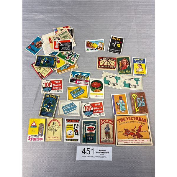 45+ Unused Vintage Matchbook Labels Great Graphics