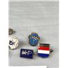Image 2 : 6 Vintage Sterling + Enamel Pins