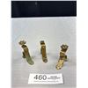 Image 1 : 3 Victorian Brass Curtain Rod Hangers