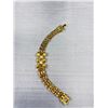 Image 3 : Beautiful Gold Plated Bracelet w/ Stones 7 Inches Length Unmarked