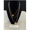 Image 1 : Nice Triple Strand Necklace w/ Pendants