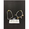 Image 1 : 2 Beautiful Dainty Crystal Beads Bracelets