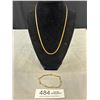 Image 1 : Good Quality Gold Plated Necklace + Bracelet