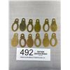 Image 1 : 12 Vintage Brass Keyhole Covers