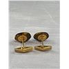 Image 2 : A Nice Pair of 1970s Tiger Eye Cufflinks