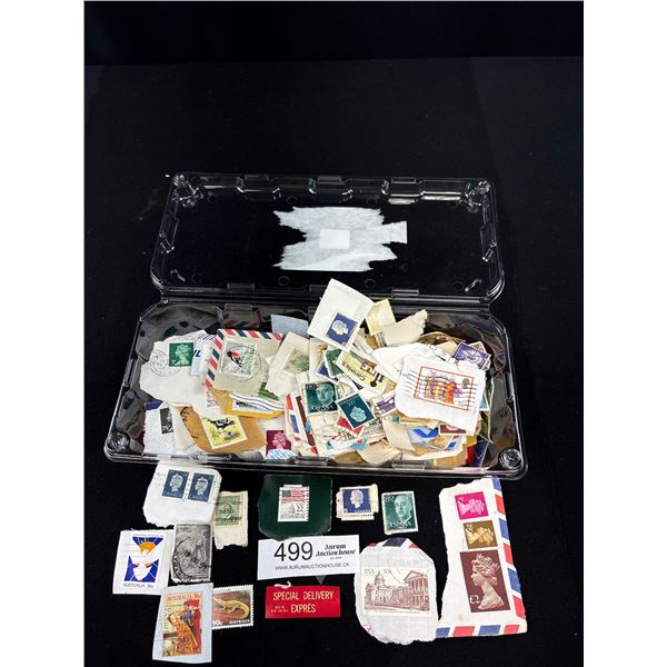 Hundreds of Vintage Canadian UK + US Stamps