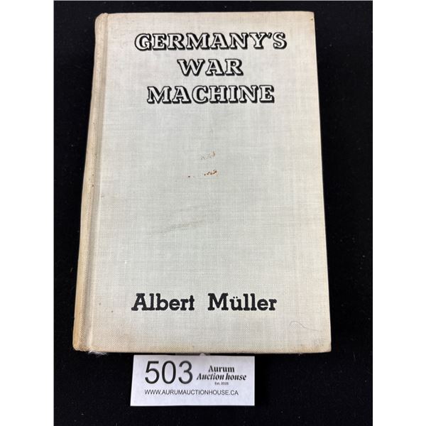 1936 1st Edition of Germany War Machine by Albert Miller