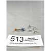Image 1 : 3 Belly Button Rings (1 Marked .925 w/ Amber)