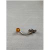 Image 5 : 3 Belly Button Rings (1 Marked .925 w/ Amber)