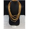 Image 1 : Vintage 6 Strands Gold Plated Chain Necklace