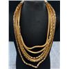 Image 2 : Vintage 6 Strands Gold Plated Chain Necklace