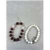 Image 3 : 5 Large + Smaller Beads Stretch Bracelets