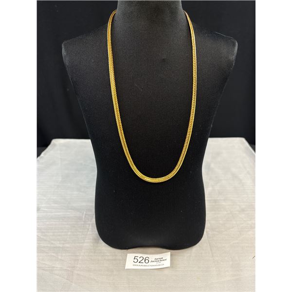 Beautiful Gold Plated Chain Necklace 24" Length Great Condition Just Like New, Unmarked