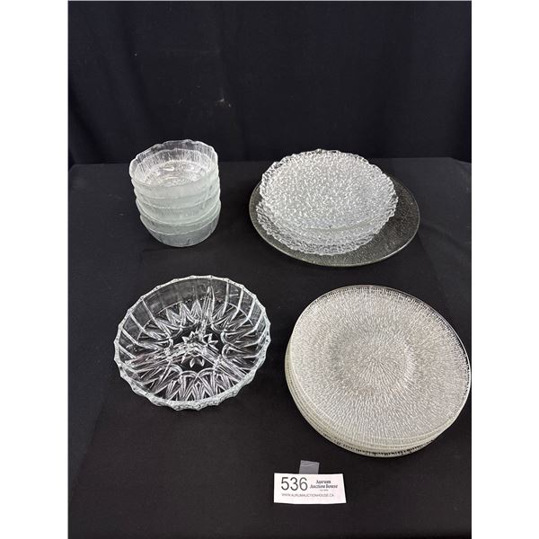 Vintage Lot of Clear Glass Dishes