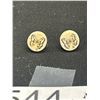Image 1 : Small Pair of Signed Scrimshaw Stud Earrings