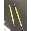 Image 2 : 2 19th Century Bone Handle Sewing/Needlework Tools
