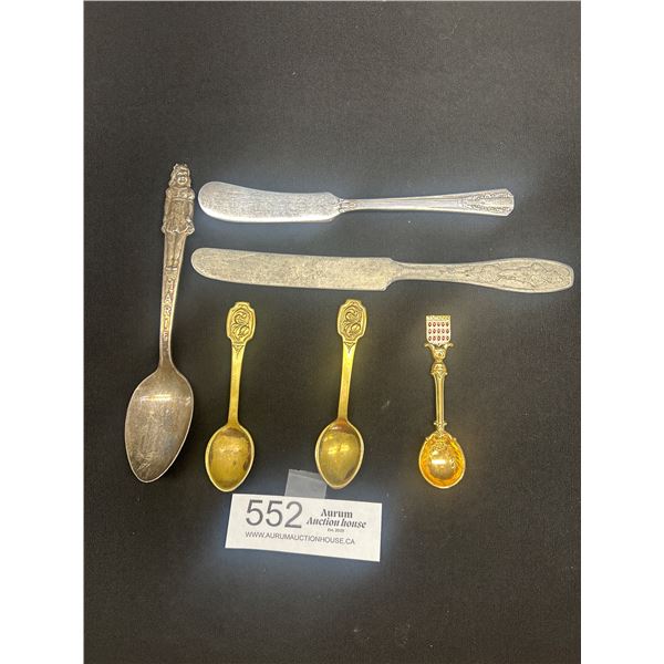 Lot of Early 1900's Spoon + Knives